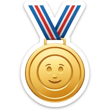 a gold medal with a lock engraved on it sticker