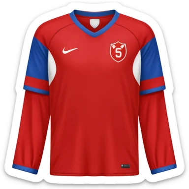 solid red plain soccer jersey sticker