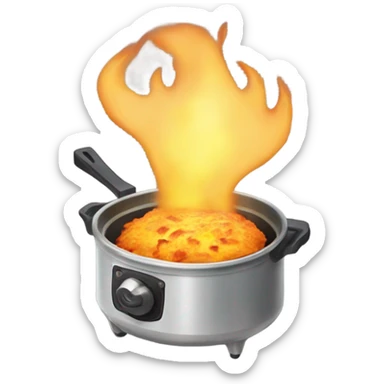 calcifer from howls moving castle eat scrambled eggs  sticker