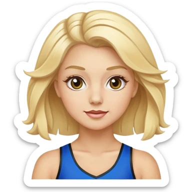 senior elite cheerleader blonde allstar cheerleader sticker