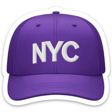 purple NYC cap sticker