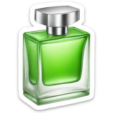 Perfume verde von tapa plateada sticker