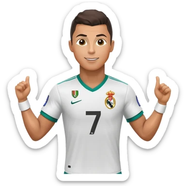 CR7 Cristiano Ronaldo doing his signature celebration pose sticker