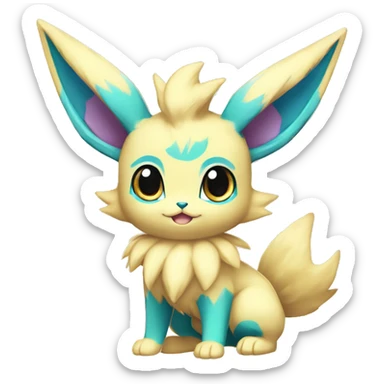 Shiny Kawaii Eeveelution-Cute-Pokémon-fusion full body sticker