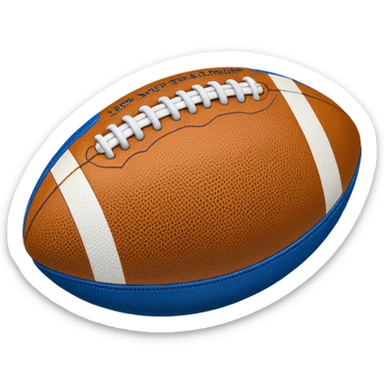 blue american football ball sticker