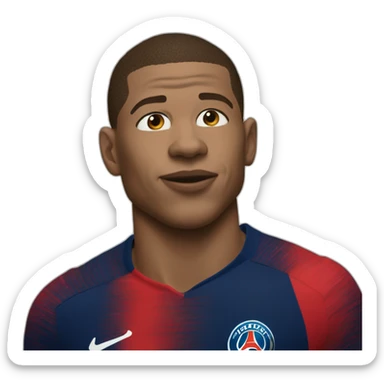 Mbappé kiss man sticker