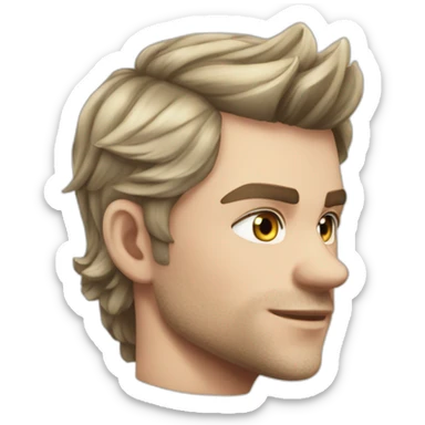 Klaus mikaelson short haircut realistic detailed sticker