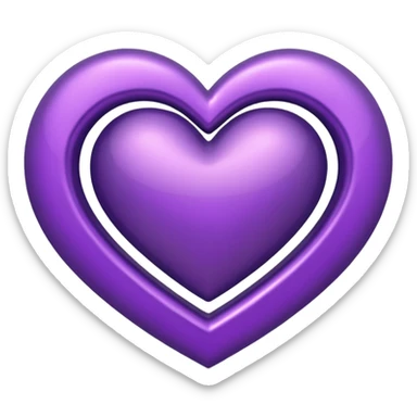 Purple Heart top right side ahh infinite symbol sticker