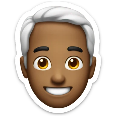 A emojis with its eyebrow really high up smirking  sticker