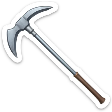 a double-ended pickaxe with identical sharp tips for mining ore sticker