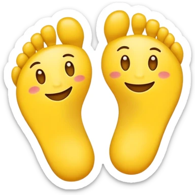 A goodnight love emoji that is weird with feet sticker