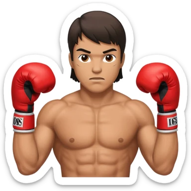 Boxer ,with a mullet haircut sticker