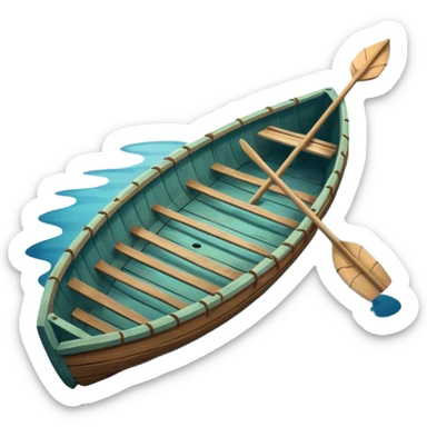 underwater row boat sticker