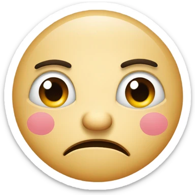 Squinty eyed emoji with pursed lips sticker