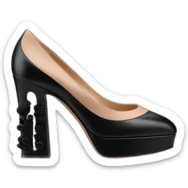 VALENTINO Tan-go PLATFORM PUMP black sticker