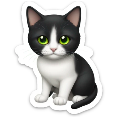 Black munchkin cat sticker