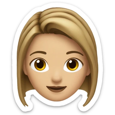 chica que practica karate de 1.50cm de alto con pelo liso balayage y piel castaña sticker