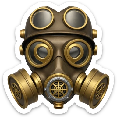Death Korps Of Krieg Gas Mask Heart Steampunk Clone Army style love heart sticker
