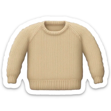 Knit sweater with nostalgia design sticker