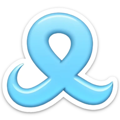 Genera la letra R tipografía forjan ultra en mayúscula de color celeste con un fondo blanco sticker