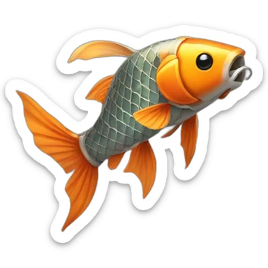 Koi fish mech sticker