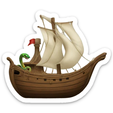 vessel with snake sticker