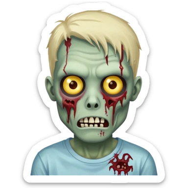 Faça um zombie com uma blusa na sticker