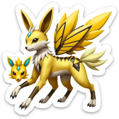 Meloetta-Renamon-Jolteon-Beedrill-Manectric-fusion sticker