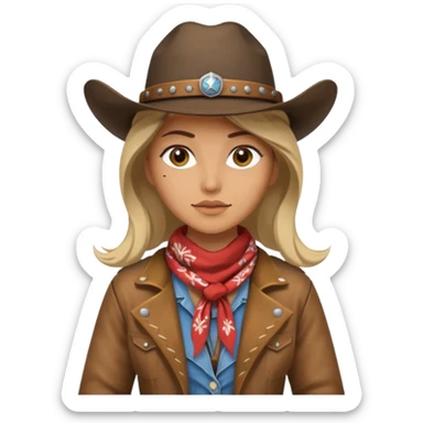 Western female Outlaw sticker