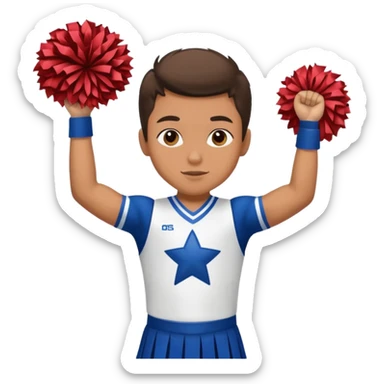 All star Cheerleader boy in  cheerleader uniform  sticker