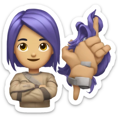 cara con guiño y pulgar arriba sticker