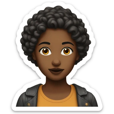 realistic solo girl portrait sticker