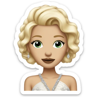 Blonde woman in Haute couture  sticker