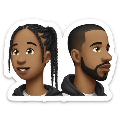 Drake and travis Scott love sticker