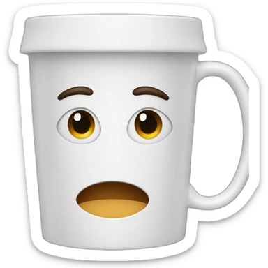 a mug full of coffee mugs sticker