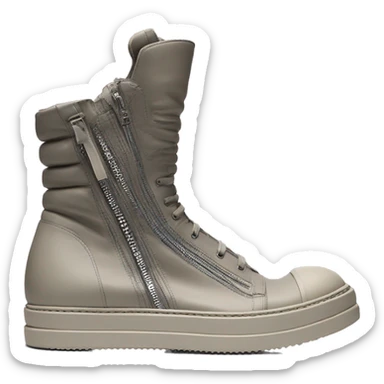 Rick owens geobasket sneaker zip hightop detailed sideprofile sticker