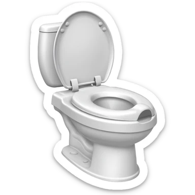 Standard potty trainer without a person on it. sticker