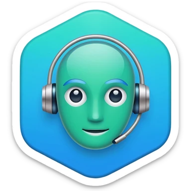 Minimalistic App Icon for AI Agent sticker