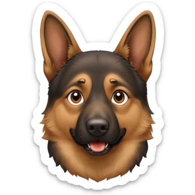 german shepard head only barkingg sticker