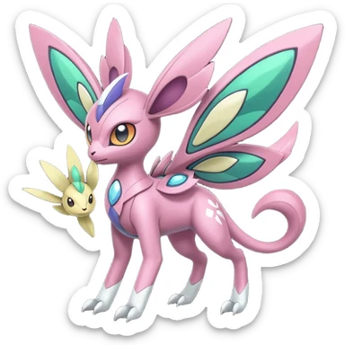 Meloetta-Palkia-Genesect-Vikavolt-Venonat-fusion sticker