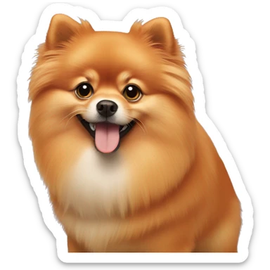 Orange pomeranian  sticker