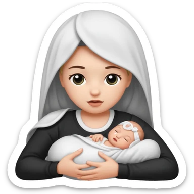 Newborn B&W with female sticker