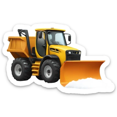 White skin man driving a snow plow sticker