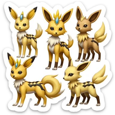 Meloetta-Renamon-Umbreon-Jolteon-Beedrill-Manectric-Cresselia-fusion sticker