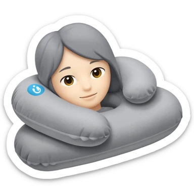 A plush travel pillow with gentle cushioning that wraps comfortably around the neck. sticker