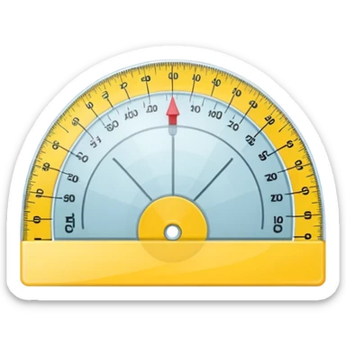 "📏" This emoji is for ruler. Then make an emoji for protractor. Which is real emoji type like the given emoji and same color....make emoji not imaje sticker