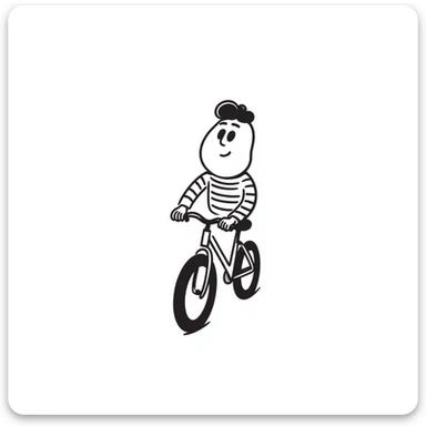 potato riding a bike sticker