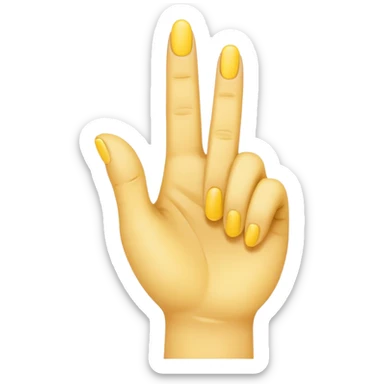 hand with one index finger up yellow simple sticker