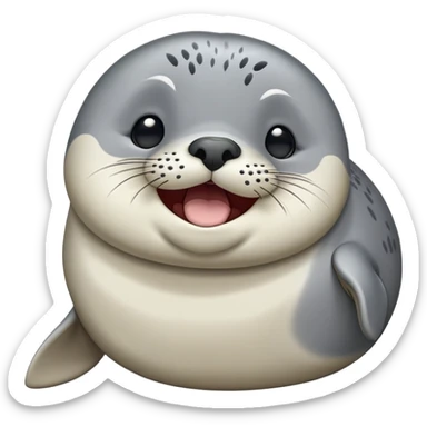 cinematic-cute-yawning-harbour-seal-portrait-emoji,-head-tilted-slightly-with-a-dramatic,-wide-open-yawn,-showcasing-a-smooth,-rounded-body-with-gently-drooping-features-and-sleepy,-half-closed-eyes,-simplified-yet-irresistibly-adorable sticker