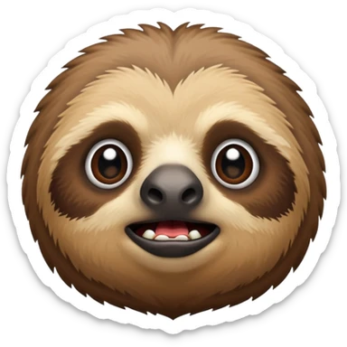 Perezoso con cara de enojado hazle como una x en el lado izquierdo de la cara  sticker